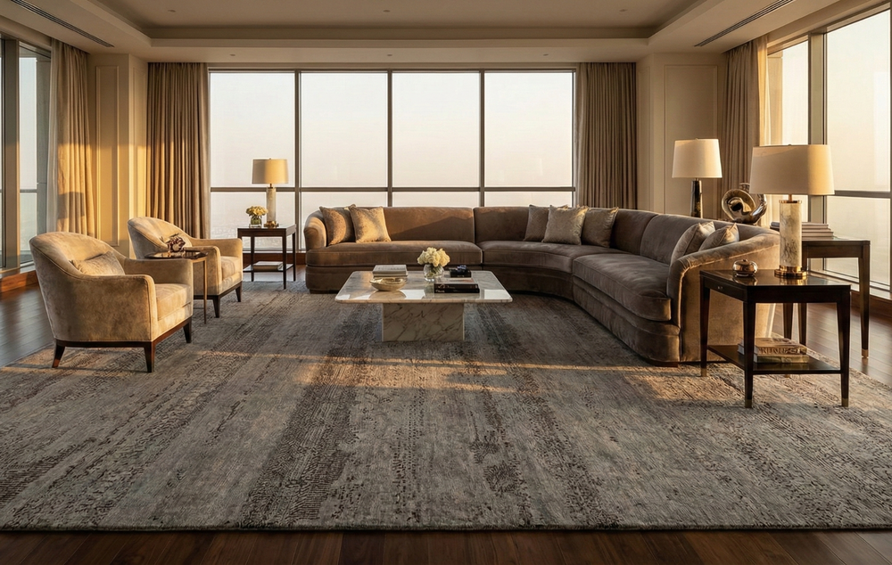 The Fully Immersed Placement with all furniture on the rug